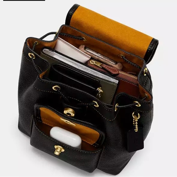 NWT- COACH Riya Backpack 21 Black - Picture 7 of 16